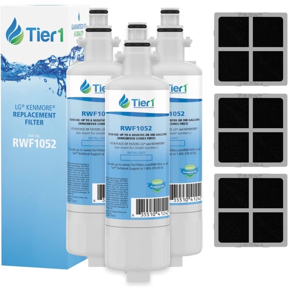 Tier1 ADQ36006101 Refrigerator Water & Air‎ Filter Combo 3-pk - Picture 1 of 8